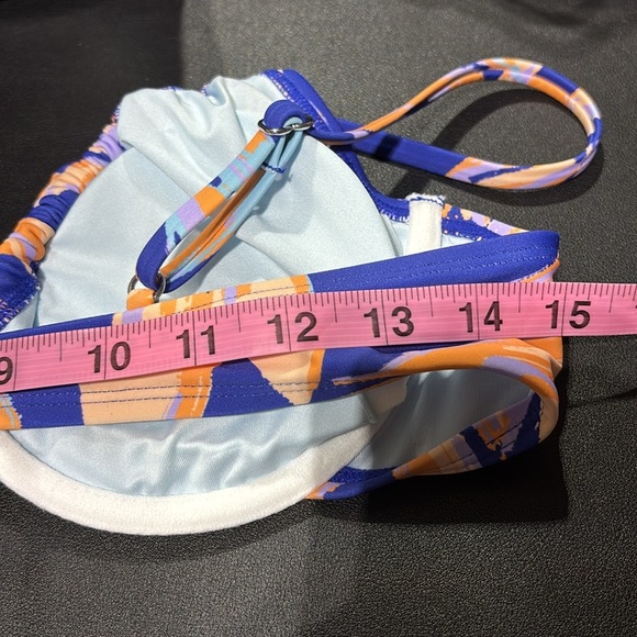 Cupshe High Waist ruffle trim,removable pads bralette top,adjustable straps - Picture 10 of 13